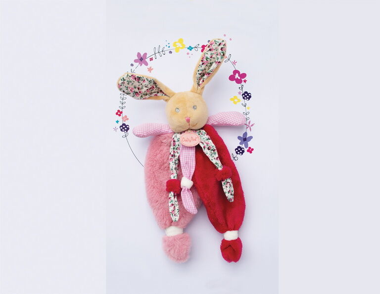  - les poupis lapin rose rouge fleur 